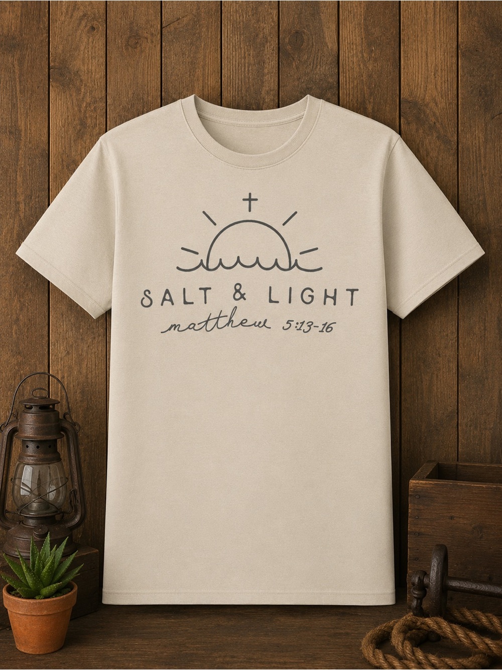 Salt & Light Matthew Graphic Tee - Cream